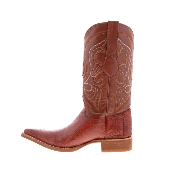 Los Altos Mens Ostrich Leg Boots XXX-Toe Brown Boots (NWT)